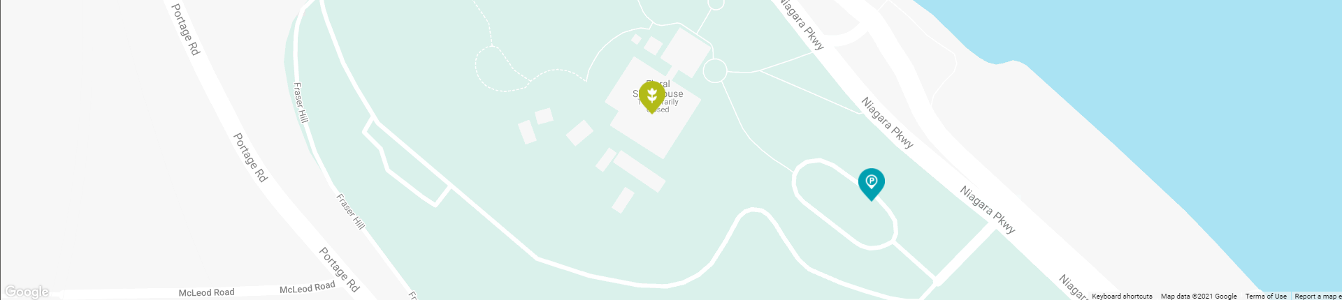 Map of location leading to an interactive map of Niagara Parks