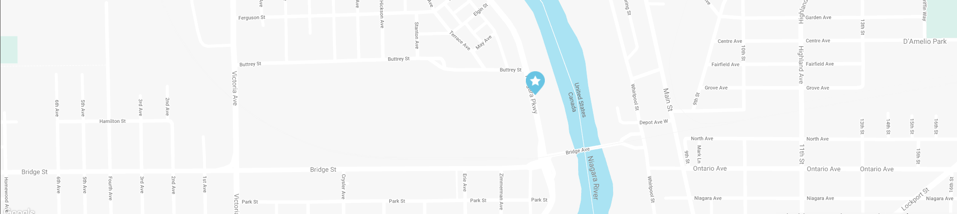 Map of location leading to an interactive map of Niagara Parks