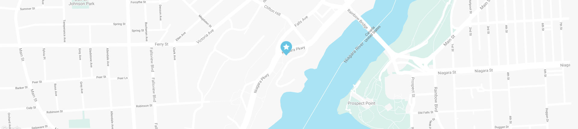 Map of location leading to an interactive map of Niagara Parks