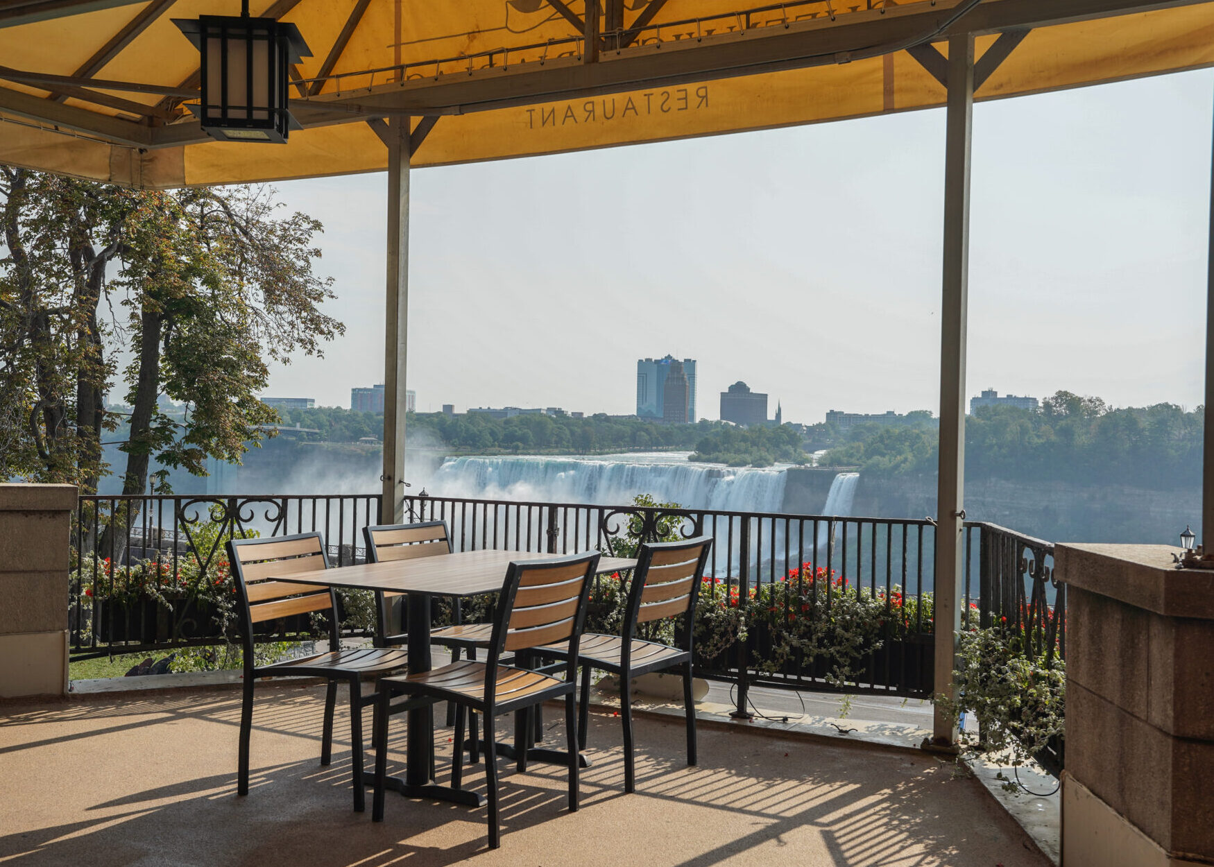 Queen Victoria Place Patio View of the Falls